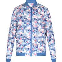 Bomberjacke mit tropischem Flamingo-Print