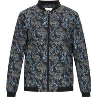 Bomberjacke mit tropischem Blattmuster
