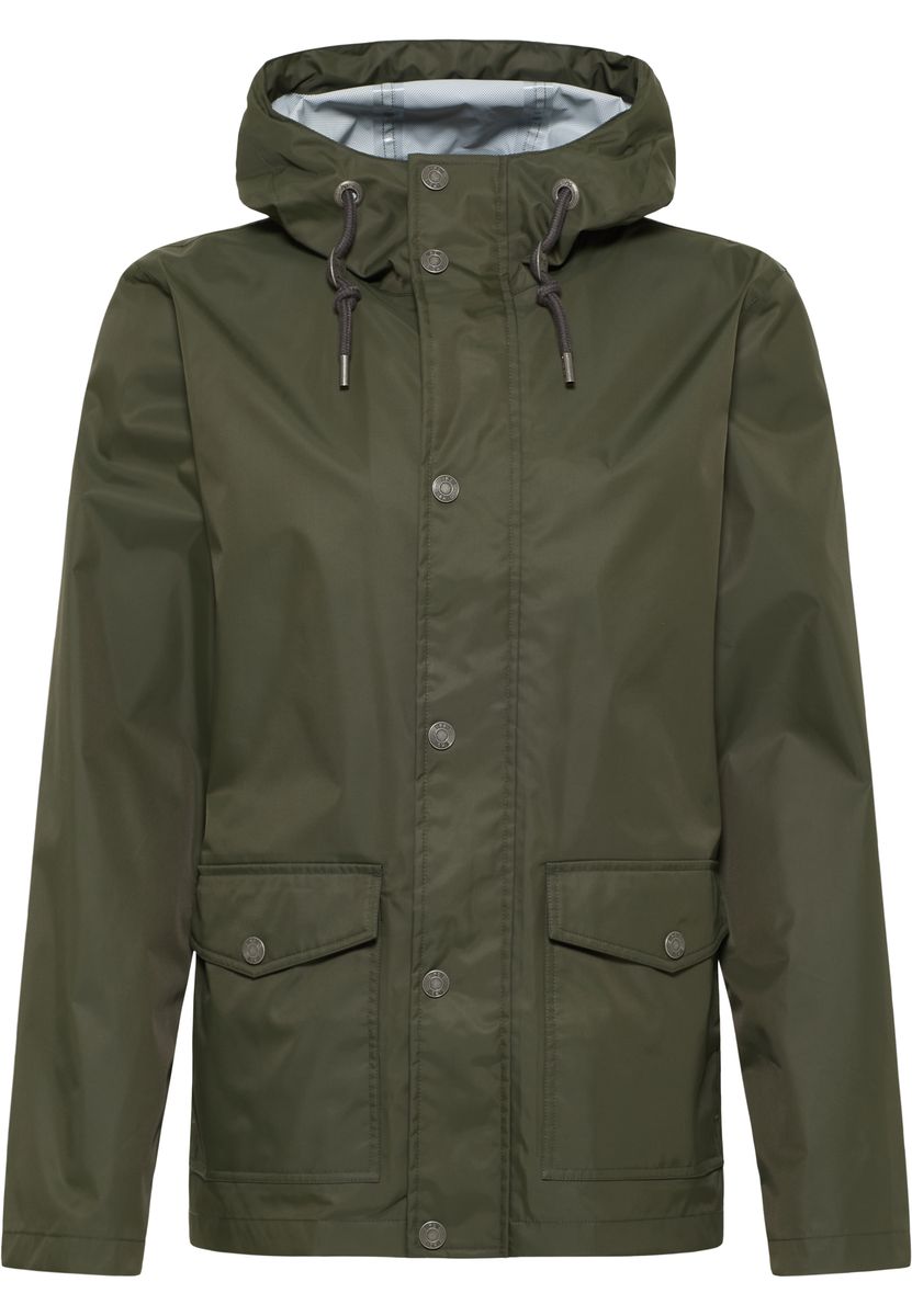Funktionale Regenjacke mit Kapuze und Pattentaschen