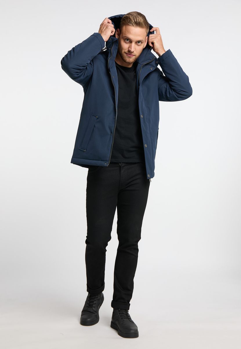 Wetterfeste wattierte Jacke mit Kapuze