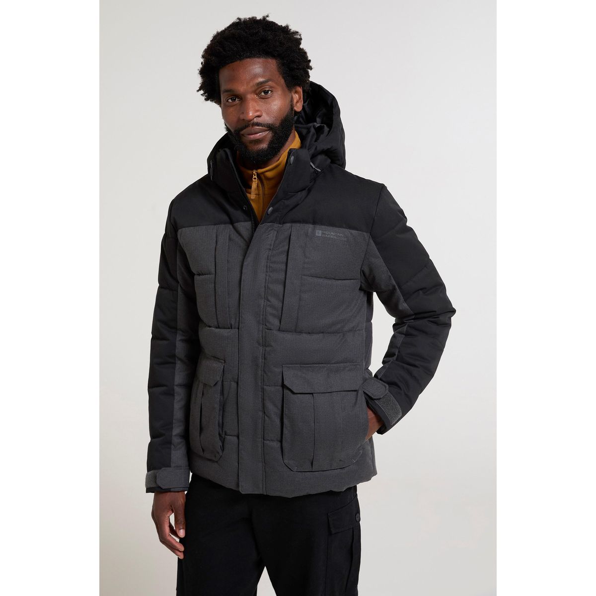 Wattierter zweifarbiger Utility-Parka