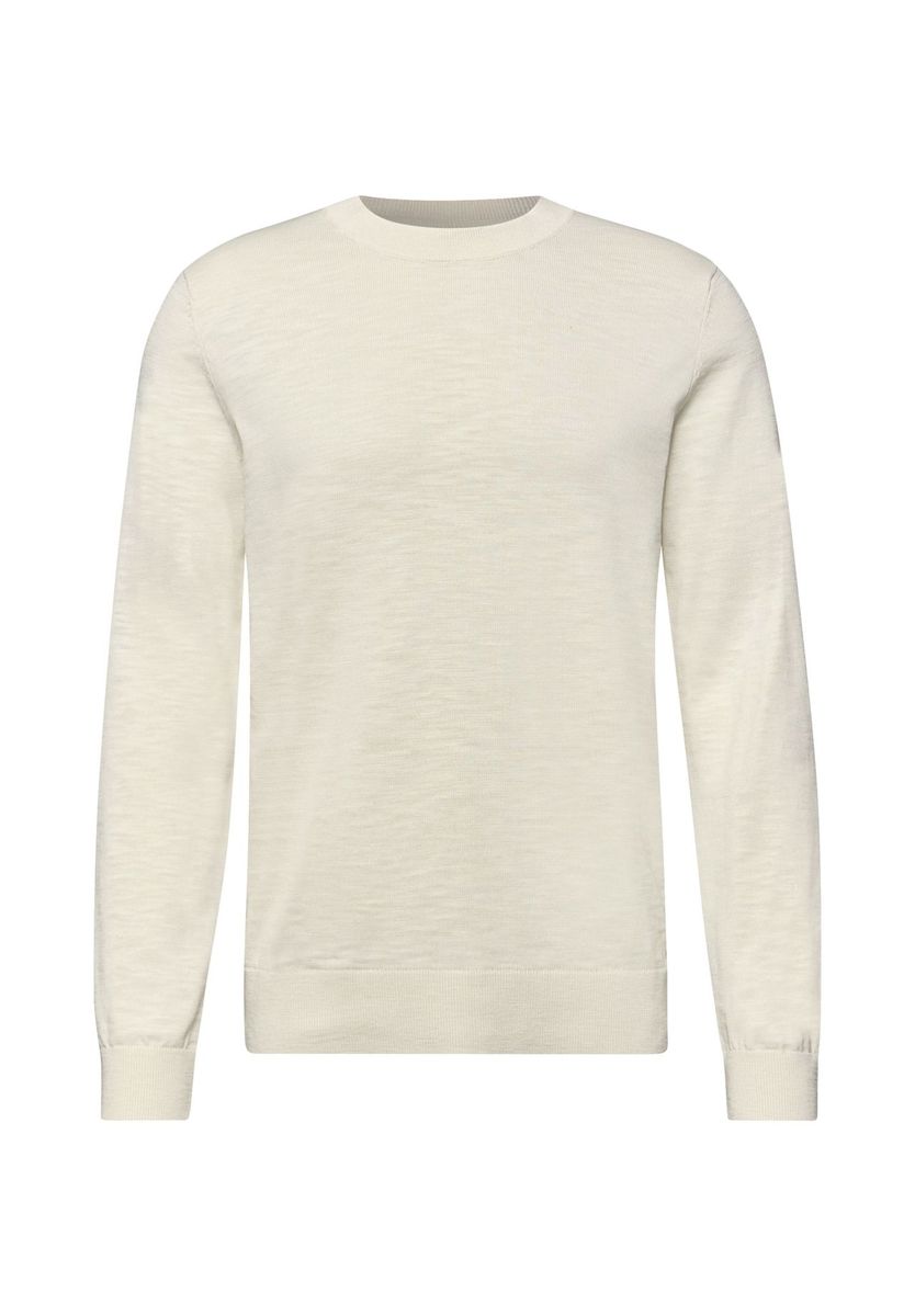 STREET ONE MEN Pullover, Baumwolle, für Herren, beige, L