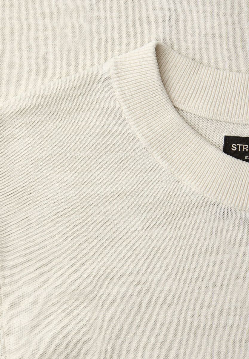 STREET ONE MEN Pullover, Baumwolle, für Herren, beige, L