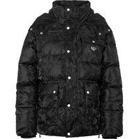 Glänzende Camouflage-Pufferjacke