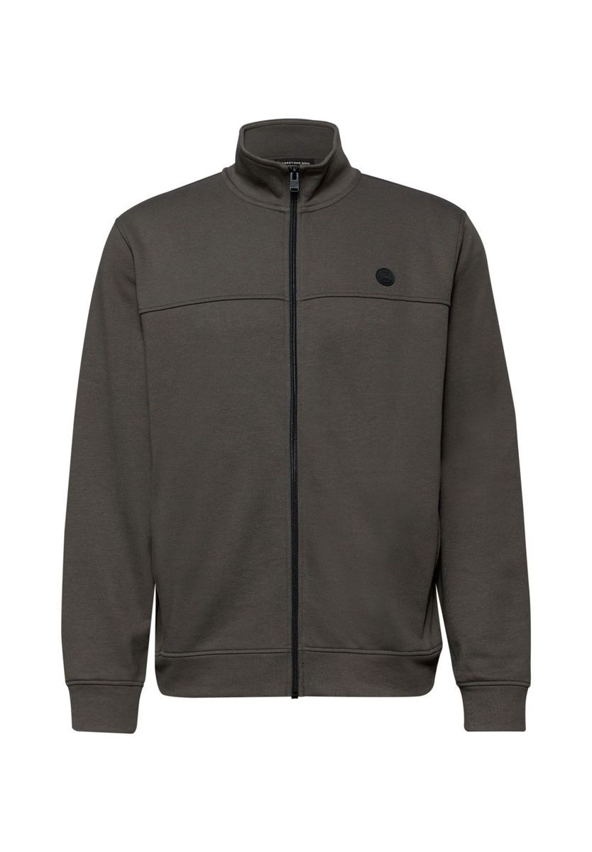 Herren Uni Stehkragen Reißverschluss Sweatshirt