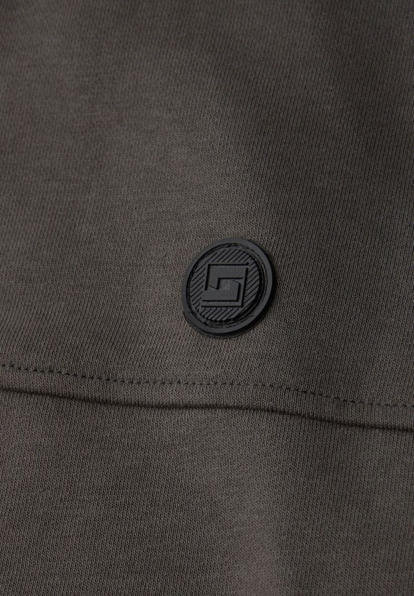 Herren Uni Stehkragen Reißverschluss Sweatshirt