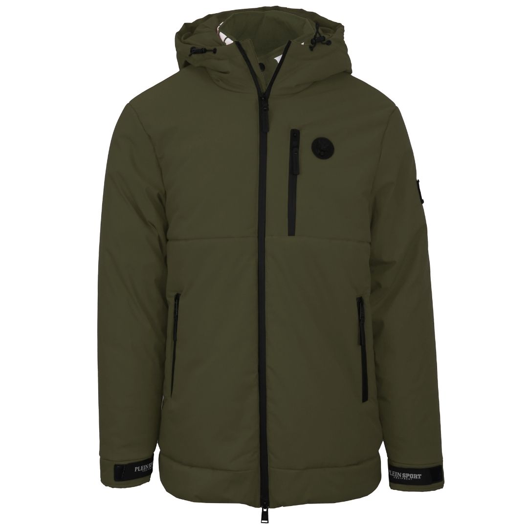 Wattierte Kapuzenjacke im Utility-Stil