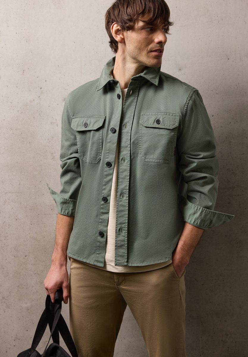 Lässige Garment-Dye Overshirt Jacke