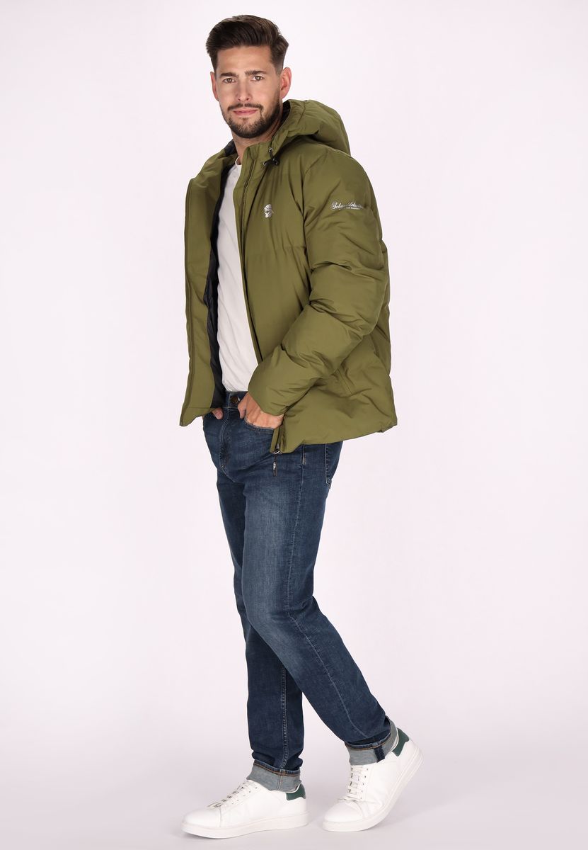 Isolierte Pufferjacke mit Kapuze