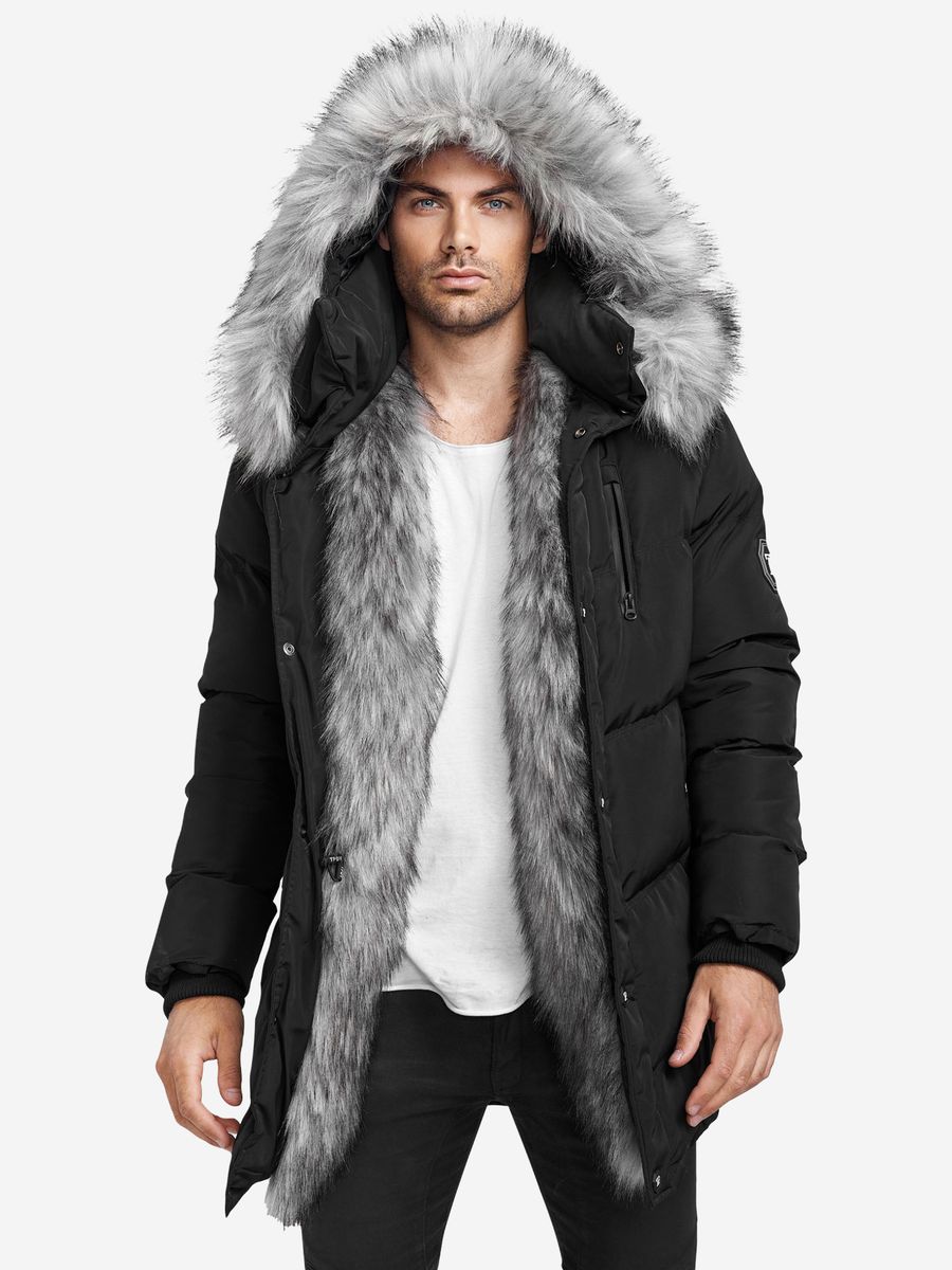 Oversize Puffer-Parka mit Kunstfell