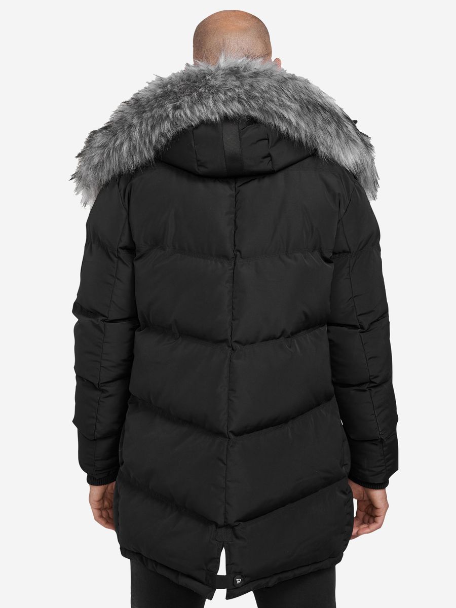 Oversize Puffer-Parka mit Kunstfell