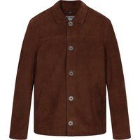 Klassische Wildlederjacke mit Knopfleiste