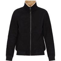 Wildleder-Bomberjacke mit Teddyfutter