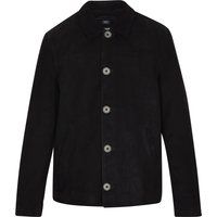 Klassische Wildlederjacke mit Knopfleiste