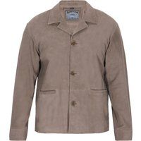 Klassische Wildlederjacke mit Reverskragen