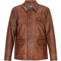 Lederjacke im Vintage-Stil mit Taschen