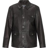 Klassische Lammlederjacke im Vintage-Look