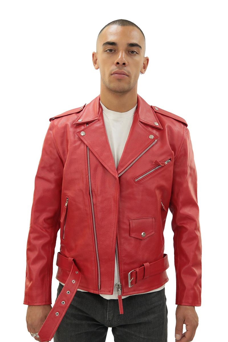 Klassische Brando-Jacke aus Rindsleder