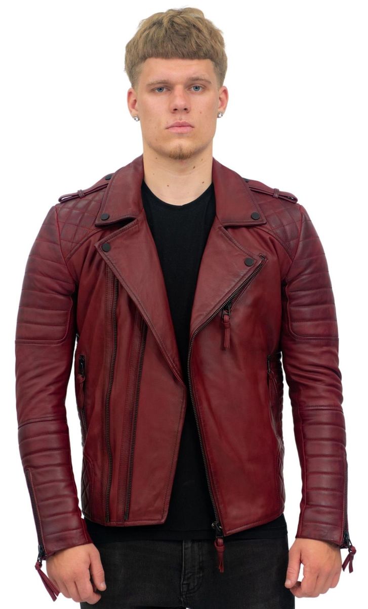 Gesteppte Bikerjacke mit Doppelreißverschluss