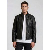 Jacke mit Stehkragen und Rippendetails