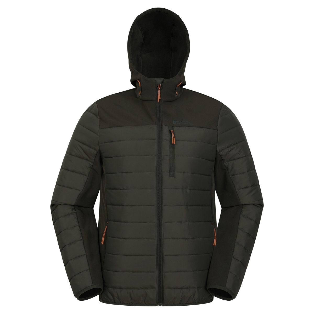 Gesteppte Hybrid-Softshelljacke mit Kapuze