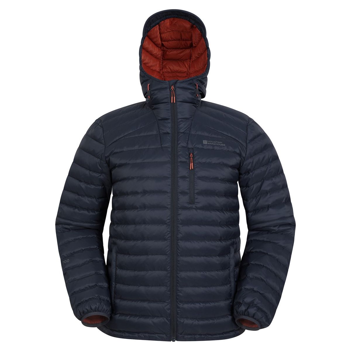 Daunengefüllte Steppjacke mit Kapuze