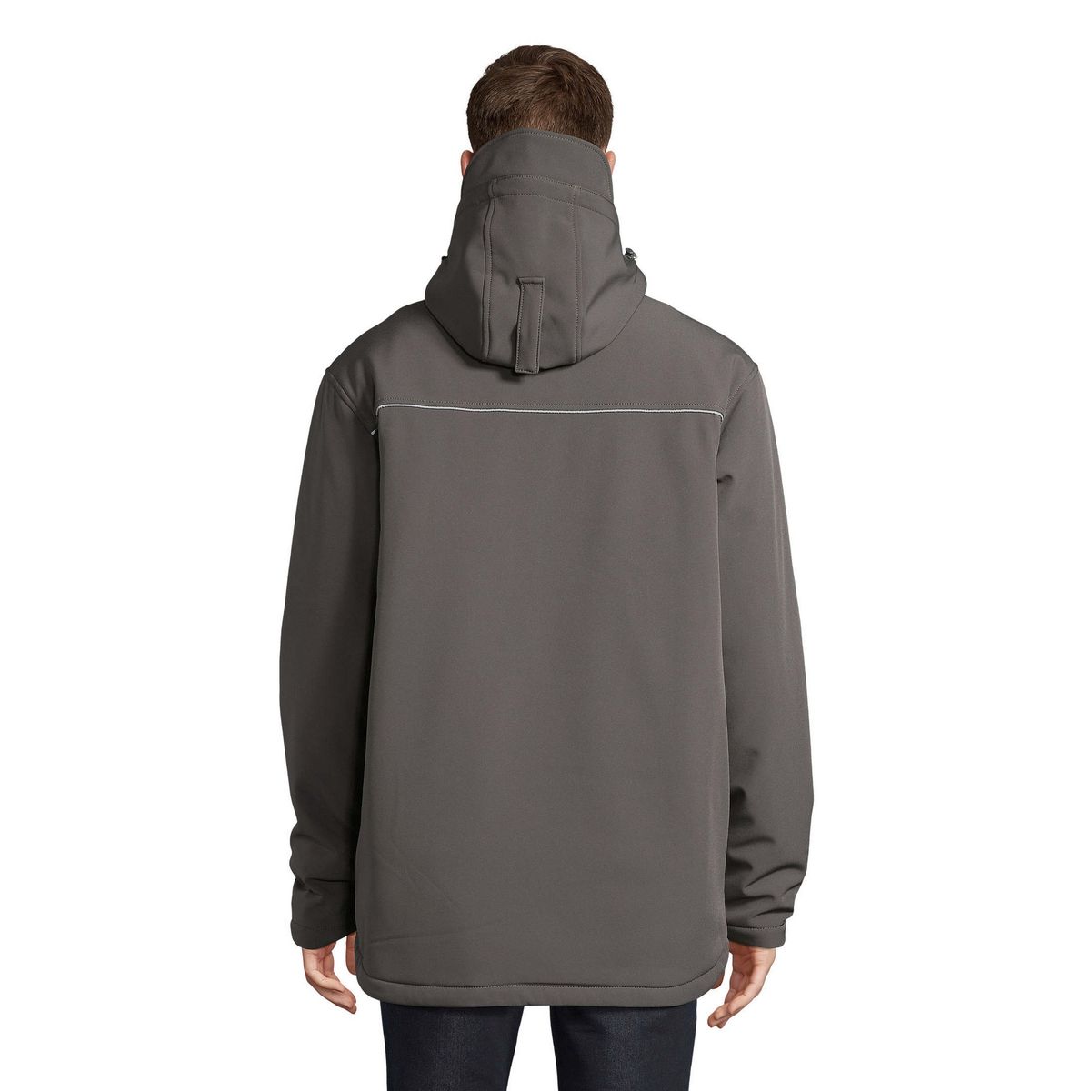 Wattierte Softshell-Jacke mit Kapuze