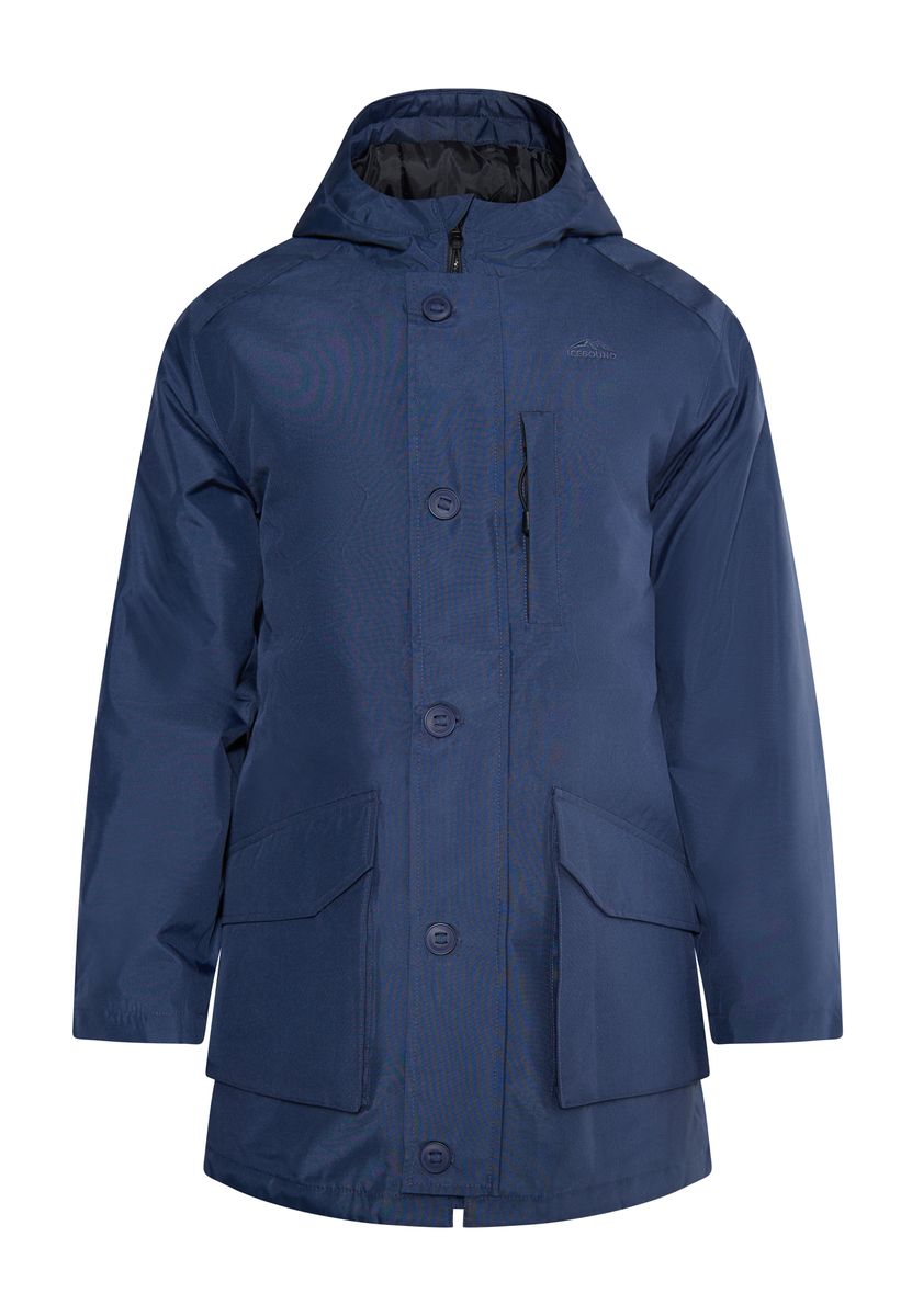 Wetterfester Parka mit Kapuze und Taschen