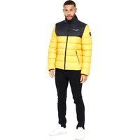 Übergroße zweifarbige Steppjacke