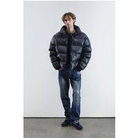 Puffer-Bomberjacke aus Kunstleder