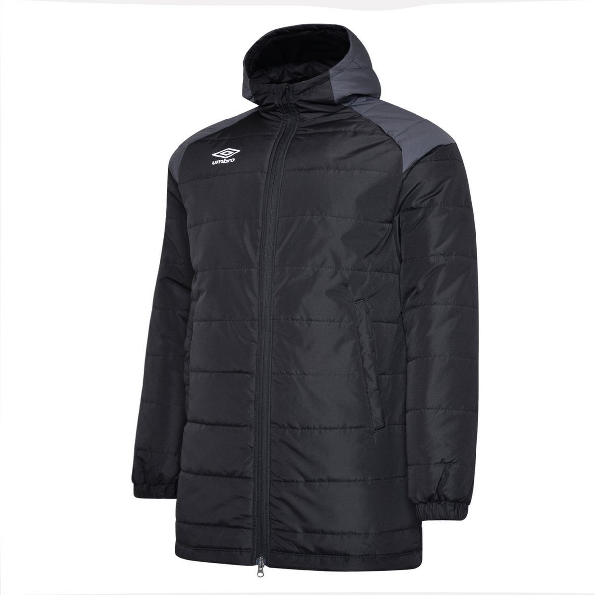 Longline Gesteppte Kapuzenjacke