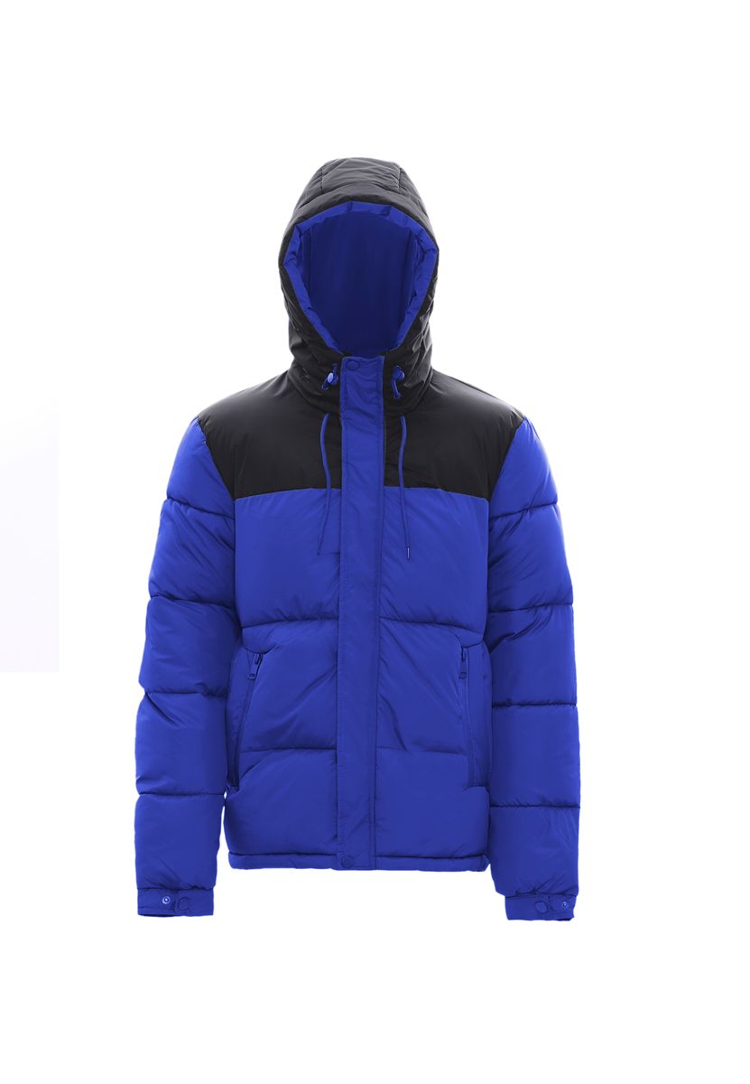 Wattierte Bicolor Steppjacke mit Kapuze