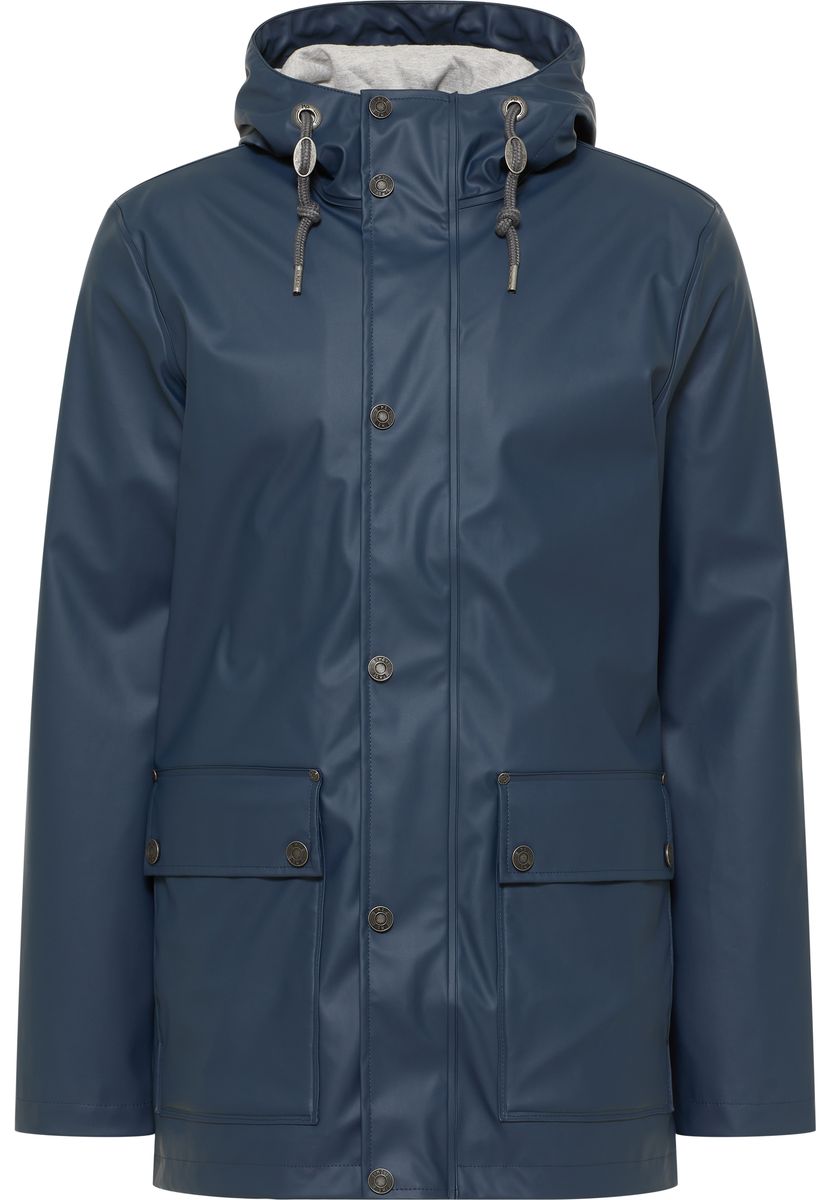 Klassische wasserfeste Regenjacke mit Kapuze