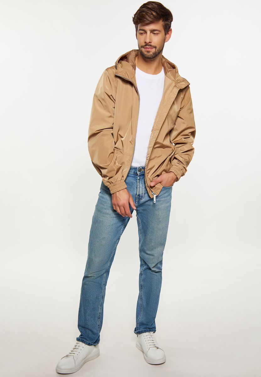 Wasserfeste Übergangsjacke mit Kapuze