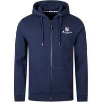 Kapuzenjacke mit Reißverschluss und Logo