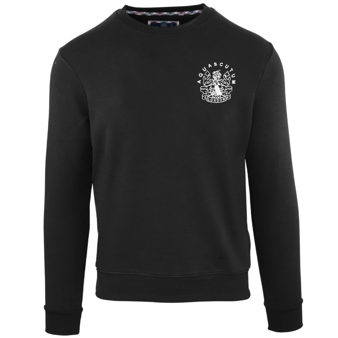 Sweatshirt mit Wappen-Logo und Rundhalsausschnitt