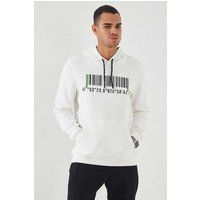 Grafik-Hoodie mit Barcode-Print
