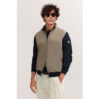 Hybrid-Sweatjacke mit Stehkragen