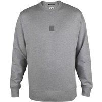 Minimalistischer Rundhalspullover mit Logo-Patch