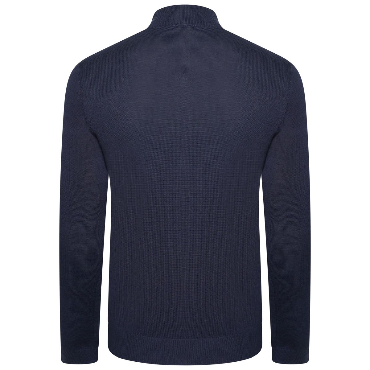 Gestreifter Strickpullover mit Halbreißverschluss