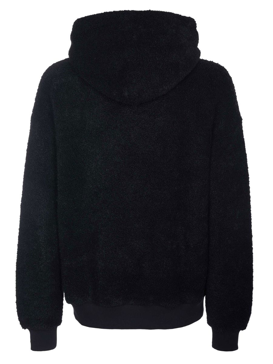 Oversized Teddy-Fleece mit Logo-Patch