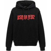 Baumwoll-Hoodie mit Horror-Logo-Print