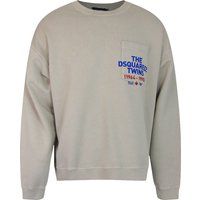 Lässiges Sweatshirt mit Grafik-Brusttasche