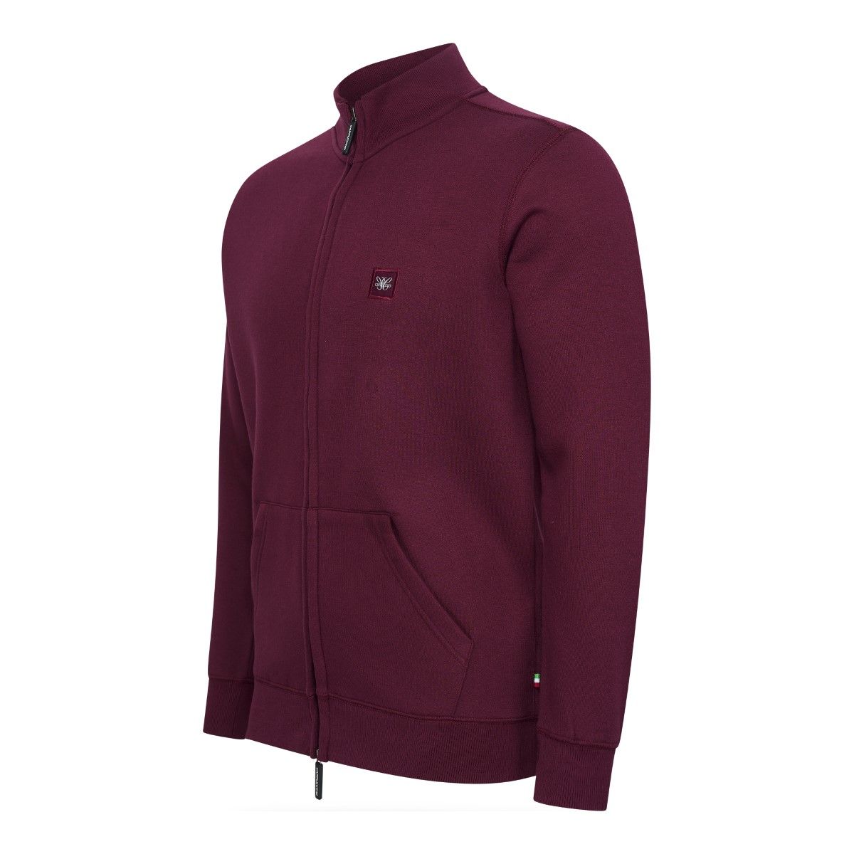 Klassische Fleecejacke mit Stehkragen