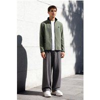 Fleecejacke mit durchgehendem Reißverschluss