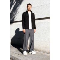 Plüsch-Fleecejacke mit durchgehendem Reißverschluss
