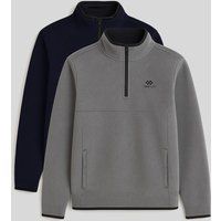 Plüsch-Sweatshirt mit Halbreißverschluss