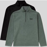 Weiches Halb-Zip Fleece-Sweatshirt