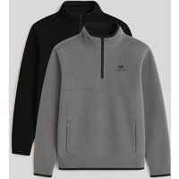 Plüsch-Pullover mit halbem Reißverschluss