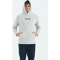 Fleece-Hoodie mit Logo-Stickerei